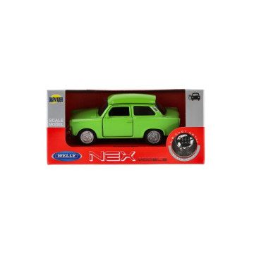 Auto Welly Trabant 601 Klasic kov/plast 11cm 1:34-39 na volný chod 4 barvy v krabičce 15x7x7cm