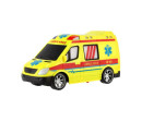 Auto RC ambulance plast 20cm na dálkové ovládání 27MHz na baterie se světlem v krabici 28x13x11cm