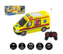 Auto RC ambulance plast 20cm na dálkové ovládání 27MHz na baterie se světlem v krabici 28x13x11cm