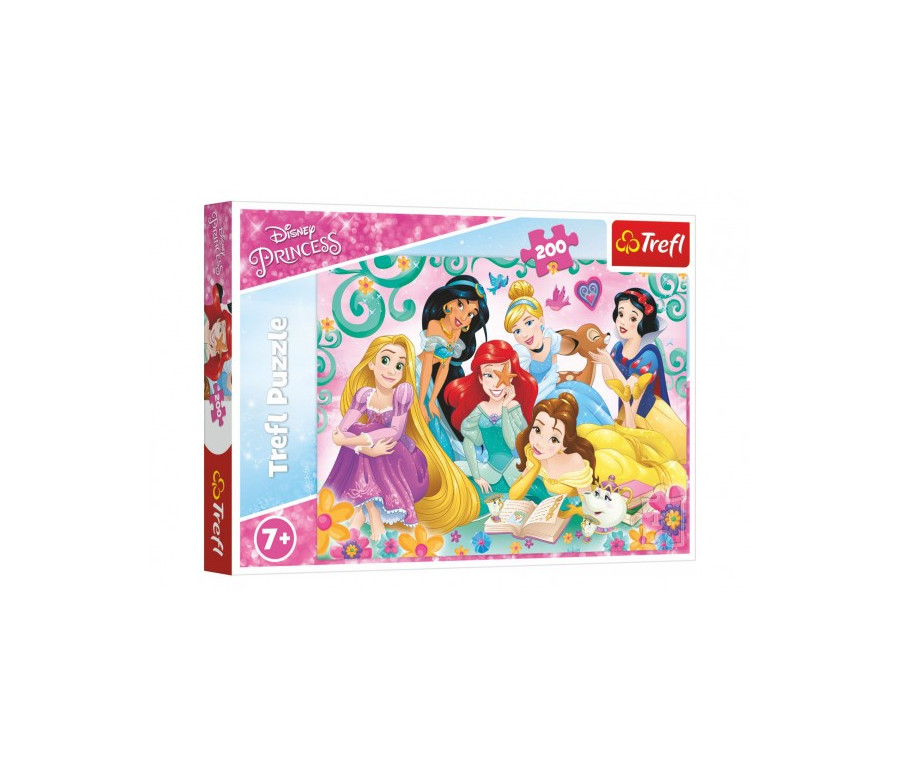 Puzzle Šťastný svět princezen/Disney Princess 200 dílků 48x34cm v krabici 33x23x4cm