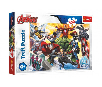 Puzzle Síla Avengers/Disney Marvel The Avengers 100 dílků 41x27,5cm v krabici 29x19x4cm