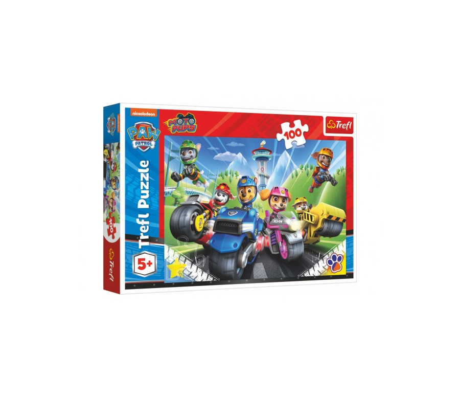 Puzzle Tlapková patrola na motorkách/Paw patrol 100 dílků 41x27,5cm v krabici 29x19x4cm