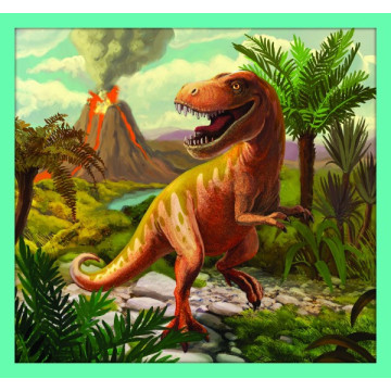 Puzzle 10v1 Seznamte se se všemi dinosaury v krabici 40x27x6cm