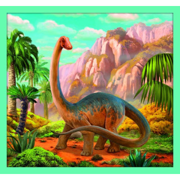 Puzzle 10v1 Seznamte se se všemi dinosaury v krabici 40x27x6cm