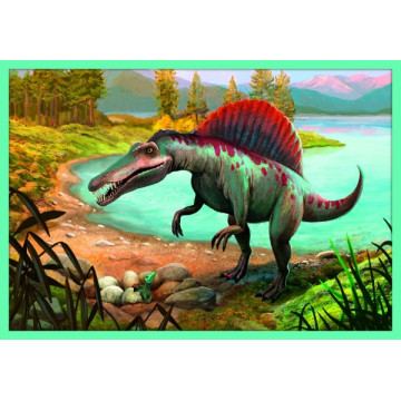 Puzzle 10v1 Seznamte se se všemi dinosaury v krabici 40x27x6cm