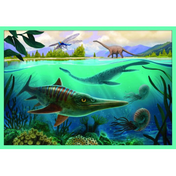 Puzzle 10v1 Seznamte se se všemi dinosaury v krabici 40x27x6cm