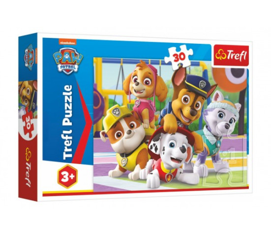 Puzzle Tlapková patrola vždy včas/Paw Patrol 27x20cm 30 dílků v krabičce 21x14x4cm