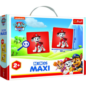 Pexeso Maxi Tlapková patrola/Paw Patrol 24 kusů společenská hra v krabici 37x29x6cm 24m+