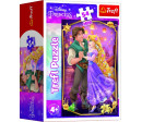 Minipuzzle Krásné princezny/Disney Princess 54dílků 4 druhy v krabičce 6x9x4cm 40ks v boxu