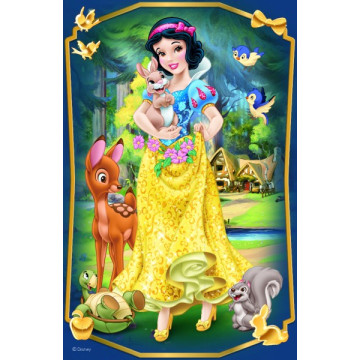 Minipuzzle Krásné princezny/Disney Princess 54dílků 4 druhy v krabičce 6x9x4cm 40ks v boxu