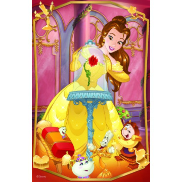 Minipuzzle Krásné princezny/Disney Princess 54dílků 4 druhy v krabičce 6x9x4cm 40ks v boxu