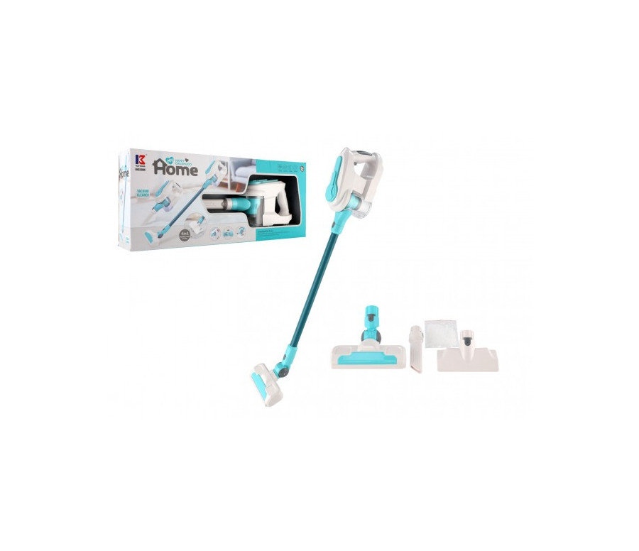 Vysavač plast 18cm na baterie se zvukem v krabici 54x23x9cm