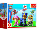 Minipuzzle 54 dílků Paw Patrol/Tlapková Patrola 4 druhy v krabičce 9x6x3cm 40ks v boxu