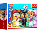 Minipuzzle 54 dílků Paw Patrol/Tlapková Patrola 4 druhy v krabičce 9x6x3cm 40ks v boxu