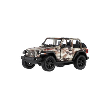 Auto Kinsmart Jeep Wrangler Camo Edition kov/plast 13cm 3 barvy na zpětné natažení 12ks v boxu