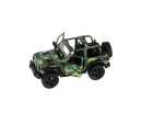 Auto Kinsmart Jeep Wrangler Camo Edition kov/plast 13cm 3 barvy na zpětné natažení 12ks v boxu