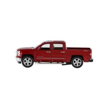 Auto Kinsmart Chevrolet 2014 Silverado kov/plast 13cm 4 barvy na zpětné natažení 12ks v boxu