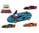 Auto Kinsmart Lamborghini Sián FKP 37 kov/plast 13cm 4 barvy na zpětné natažení 12ks v boxu