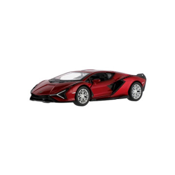 Auto Kinsmart Lamborghini Sián FKP 37 kov/plast 13cm 4 barvy na zpětné natažení 12ks v boxu