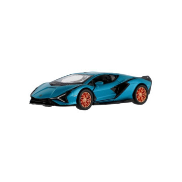 Auto Kinsmart Lamborghini Sián FKP 37 kov/plast 13cm 4 barvy na zpětné natažení 12ks v boxu