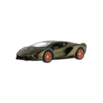 Auto Kinsmart Lamborghini Sián FKP 37 kov/plast 13cm 4 barvy na zpětné natažení 12ks v boxu