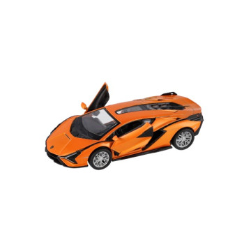 Auto Kinsmart Lamborghini Sián FKP 37 kov/plast 13cm 4 barvy na zpětné natažení 12ks v boxu