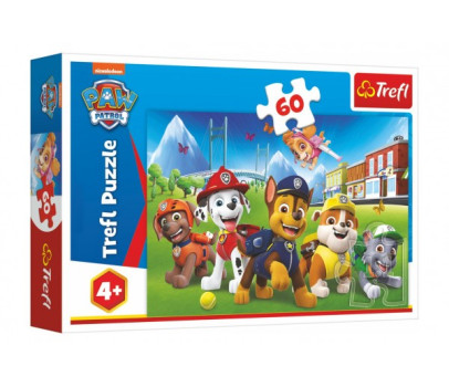 Puzzle Paw Patrol/Tlapková patrola v trávě 33x22cm 60 dílků v krabici 21x14x4cm