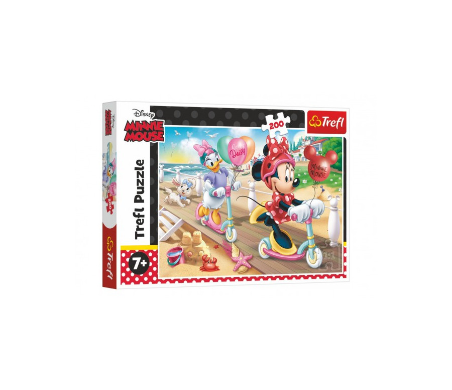 Puzzle Minnie na pláži/Disney Minnie 200 dílků 48x34cm v krabici 33x23x4cm