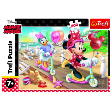 Puzzle Minnie na pláži/Disney Minnie 200 dílků 48x34cm v krabici 33x23x4cm