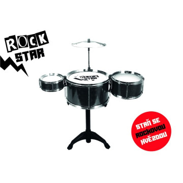 Bicí souprava ROCK STAR plast s příslušenstvím v krabici 23x22x17cm