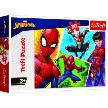 Puzzle Spiderman a Miguel/Disney 27x20cm 30 dílků v krabičce 21x14x4cm