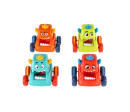 Auto monster plast 9x8cm mačkací jezdící 4 barvy 12ks v boxu