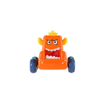 Auto monster plast 9x8cm mačkací jezdící 4 barvy 12ks v boxu