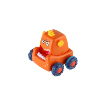 Auto monster plast 9x8cm mačkací jezdící 4 barvy 12ks v boxu