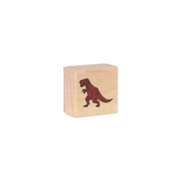 Razítka dřevěná 5+1 s poduškou dinosauři 3x3cm na kartě