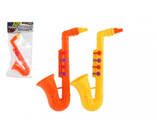 Saxofon plast 24cm 2 barvy v sáčku