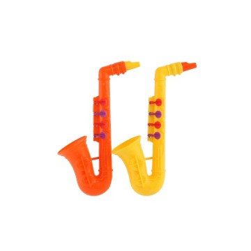 Saxofon plast 24cm 2 barvy v sáčku