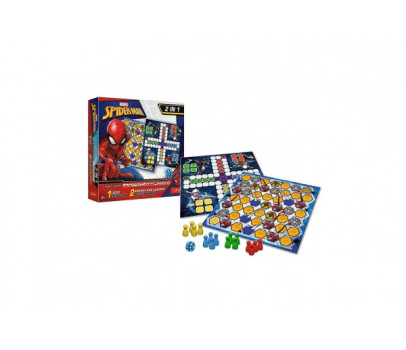 Soubor her 2v1 Člověče, nezlob se, Hadi a žebříky Spider-Man v krabici 25x25x5,5cm