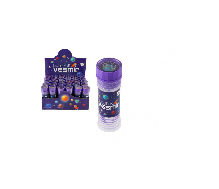 Bublifuk Vesmír 50ml 11cm mix druhů 30ks v boxu