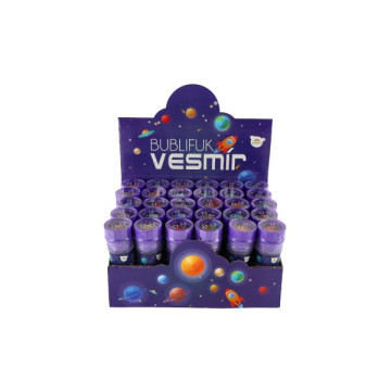 Bublifuk Vesmír 50ml 11cm mix druhů 30ks v boxu