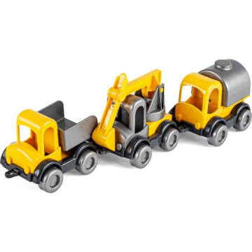 Auto stavební Kid Cars 3ks plast 10cm v krabičce 30x8x10cm 12m+ Wader