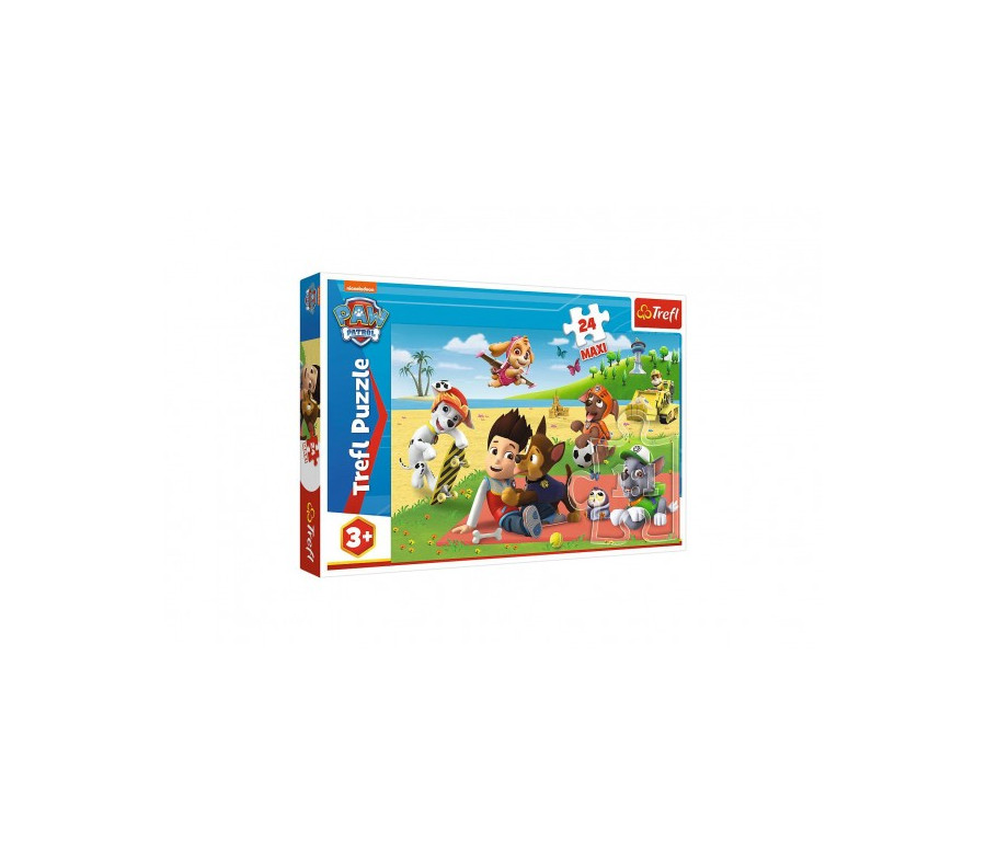 Puzzle Maxi Zábava na dece Paw Patrol/Tlapková patrola 24ks 60x40cm v krabici 40x27x4,5cm