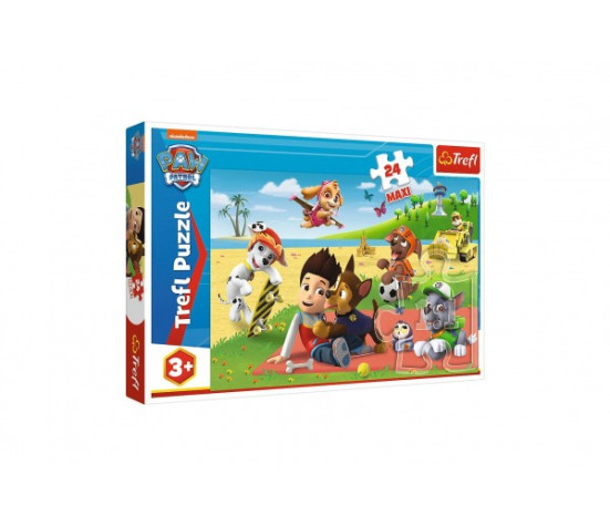 Puzzle Maxi Zábava na dece Paw Patrol/Tlapková patrola 24ks 60x40cm v krabici 40x27x4,5cm