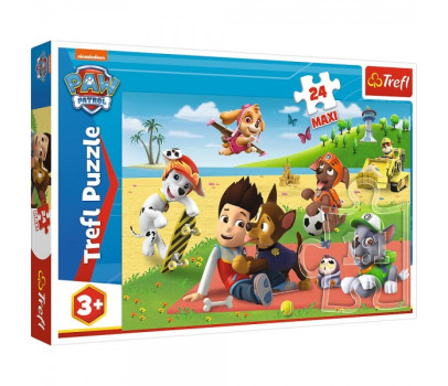 Puzzle Maxi Zábava na dece Paw Patrol/Tlapková patrola 24ks 60x40cm v krabici 40x27x4,5cm