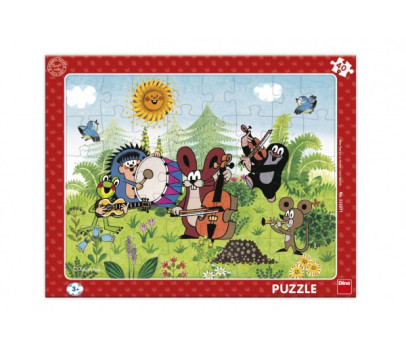 Puzzle deskové Krtek a kapela 29x37cm 40 dílků ve fólii