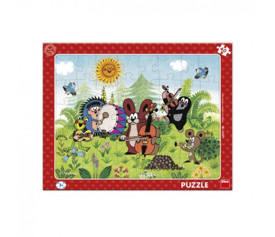 Puzzle deskové Krtek a kapela 29x37cm 40 dílků ve fólii