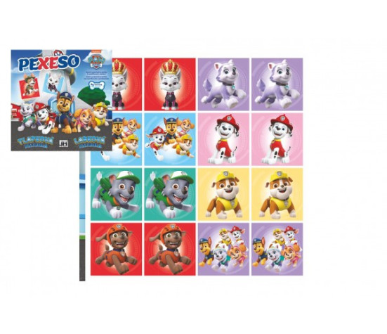 Pexeso v sešitu 64ks Tlapková patrola/Paw Patrol 21,5x21,5cm