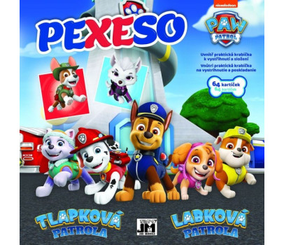 Pexeso v sešitu 64ks Tlapková patrola/Paw Patrol 21,5x21,5cm