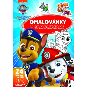 Omalovánky se samolepkami A4 Paw Patrol/Tlapková patrola 21x30cm