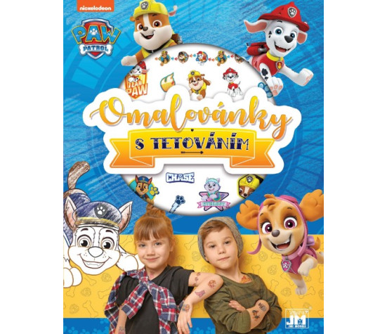 Omalovánky s tetováním A4 Tlapková patrola/Paw patrol v sáčku 21x28cm